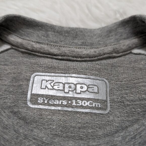Kappa Unisex Crew Neck Gray Pullover Loopknit with logo Sweatshirt for 8Yrs NWOT - Picture 3 of 8